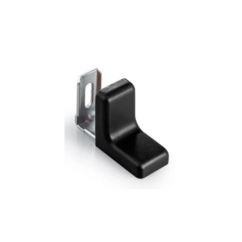 Kovinski kotnik s PVC-kapico / Črn
