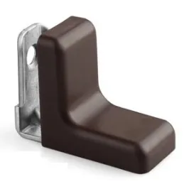 Kovinski kotnik s PVC-čepom / Temno rjava