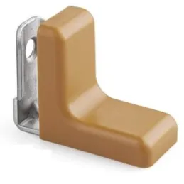 Kovinski kotnik s PVC-kapico / Rjava