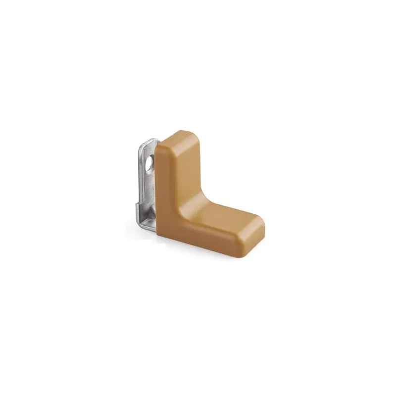 Kovinski kotnik s PVC-kapico / Rjava