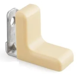 Kovinski kotnik s PVC-zaščitnim pokrovčkom / Bež barva