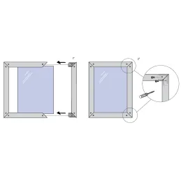 Profil za aluminijasta vrata PLUS 7 / Črna strukturirana
