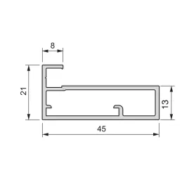 Profil za aluminijasta vratca PLUS 4 / črna strukturirana končna obdelava