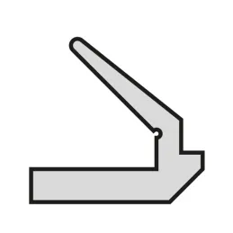 Tesnilo za steklo za profil za aluminijasta vratca PLUS 11 / Črna