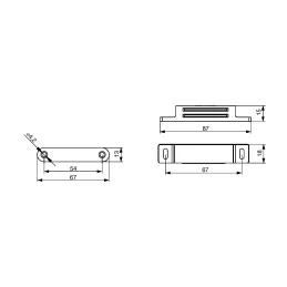 Magnet za pritrditev vrat 12 kg / Bel