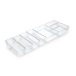 Organizator za kopalniški predal CUBE – 8 škatel / prozoren