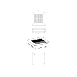 Kabelska uvodnica SONA 69 x 69 mm / Črna