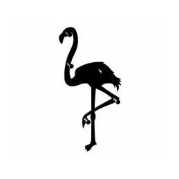 Stenski obešalnik FLAMINGO / Mat črna