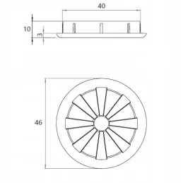 Ventilator 46 mm / Rjava