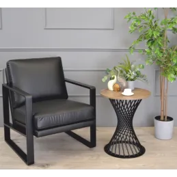 Ogrodje za klubsko mizico METRIX COFFEE / Mat črna