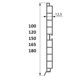 Plastični kuhinjski podnožnik PLASLINE / Brušen aluminij
