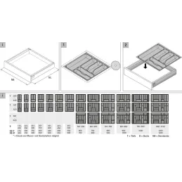 Jedilniški vložek ORGA TRAY / Siva