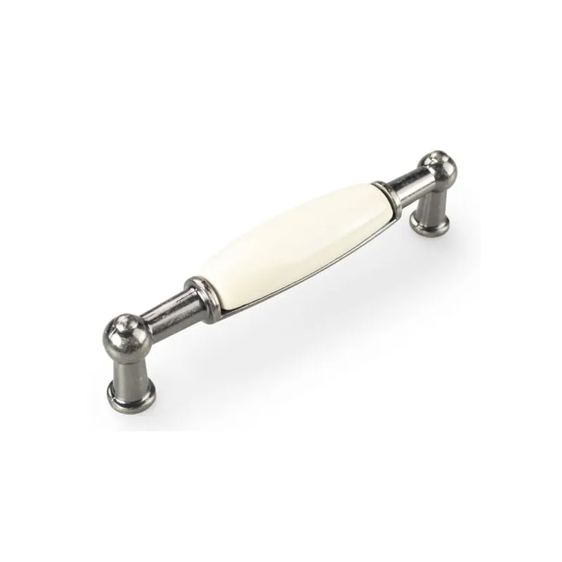 Ročaj LUNAS DUO / Starinsko srebrna – Mlečno bela