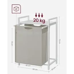 Koš za perilo METALO UNO / Bela + bel les