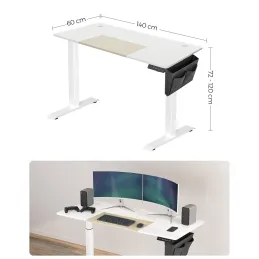 Električno višinsko nastavljiva miza GARDO 1400 x 600 / Bela