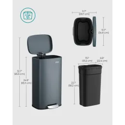 Koš za odpadke STING s pedalom 30 l / antracit