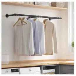 Obešalna palica za oblačila REGALO 1700 mm / mat črna