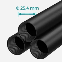 Obešalna palica za oblačila REGALO 1700 mm / mat črna