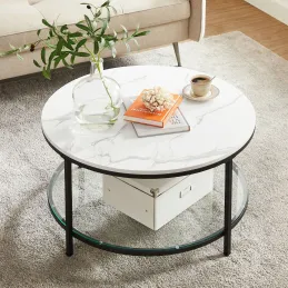 Konferenčna mizica REGALO MARBLE / Mat črna