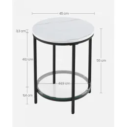 Konferenčna mizica REGALO MARBLE Mini / Mat črna