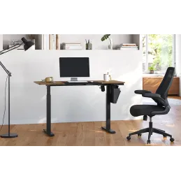 Električna po višini nastavljiva miza GARDO 1400 x 600 / črna