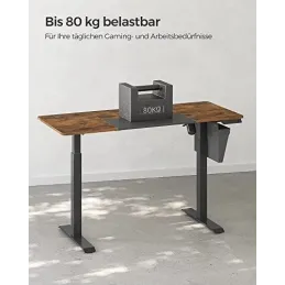 Električna po višini nastavljiva miza GARDO 1400 x 600 / črna
