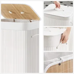 Košara za perilo GLAMUR 72 l / Bela