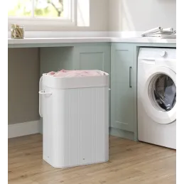 Košara za perilo GLAMUR 72 l / Bela