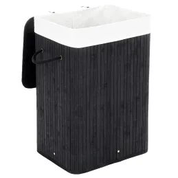 Košara za perilo GLAMUR 72 l / črna