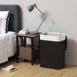 Košara za perilo GLAMUR 72 l / črna