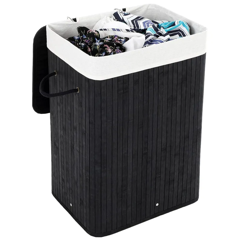 Košara za perilo GLAMUR 72 l / črna