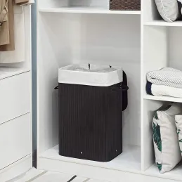 Košara za perilo GLAMUR 72 l / črna