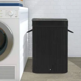 Košara za perilo GLAMUR 72 l / črna