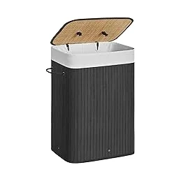 Košara za perilo GLAMUR 72 l / črna