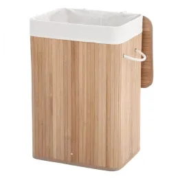 Košara za perilo GLAMUR 72 l / Naravni les