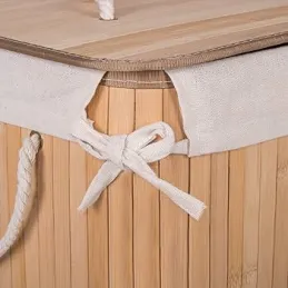 Košara za perilo GLAMUR 72 l / Naravni les