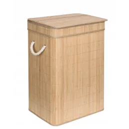 Košara za perilo GLAMUR 72 l / Naravni les