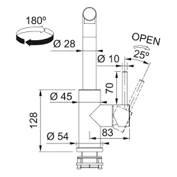 Pipa Franke FN 0143.031 / Krom