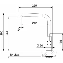 Pipa Franke FN 0143.031 / Krom