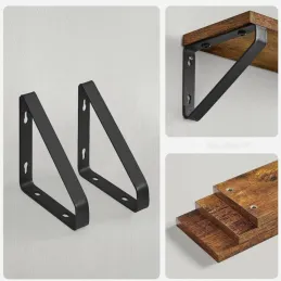 Komplet 3 polic REGALO Shelf / Mat črna – vintage les