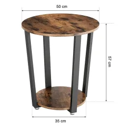 Konferenčna mizica LUNIA Mini / Mat črna – vintage les