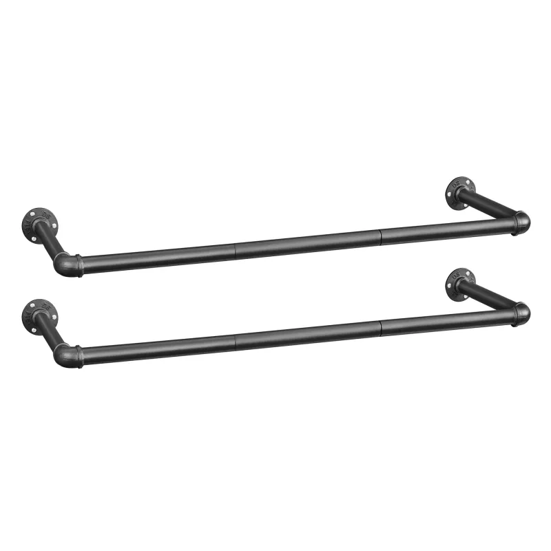 Set 2 kosov obešalnih palic za oblačila REGALO DUO 920 mm / mat črna