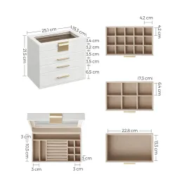 Oblikovana škatlica za nakit SWAN XXL / Bela