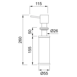 Dozator mila Franke FD 300 / Sijajni krom