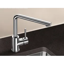 Set pomivalno korito Blanco DINAS XL 6 S Compact iz nerjavnega jekla + armatura MILA / sijoči krom