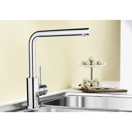 Set pomivalno korito Blanco DINAS XL 6 S Compact iz nerjavnega jekla + armatura MILA / sijoči krom
