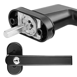 Komplet 2 zaklepnih okenskih kljuk LOCKED / Črna