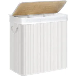 Koš za perilo GLAMUR 150 l / Bela