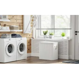 Koš za perilo GLAMUR 150 l / Bela