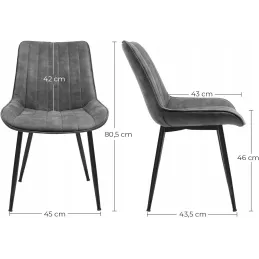 Komplet 2 stolov LUCCIA / antracit